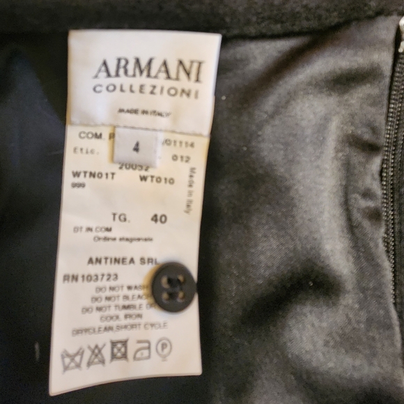 ARMANI COLLEZIONI fully lined Virgin-Wool  Tulip Skirt - Picture 2 of 3